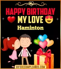 Happy Birthday Love Kiss gif Haminton